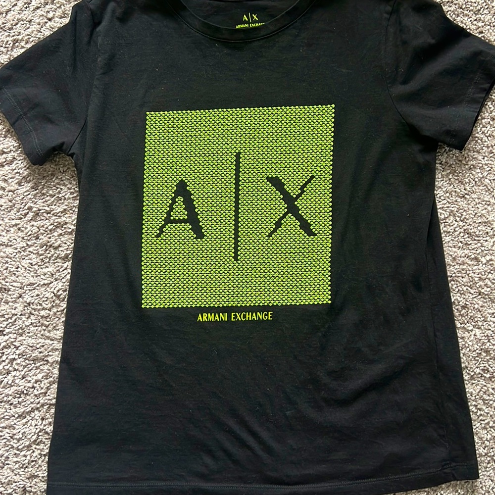 Black and lime green Brand new Armani T-shirt